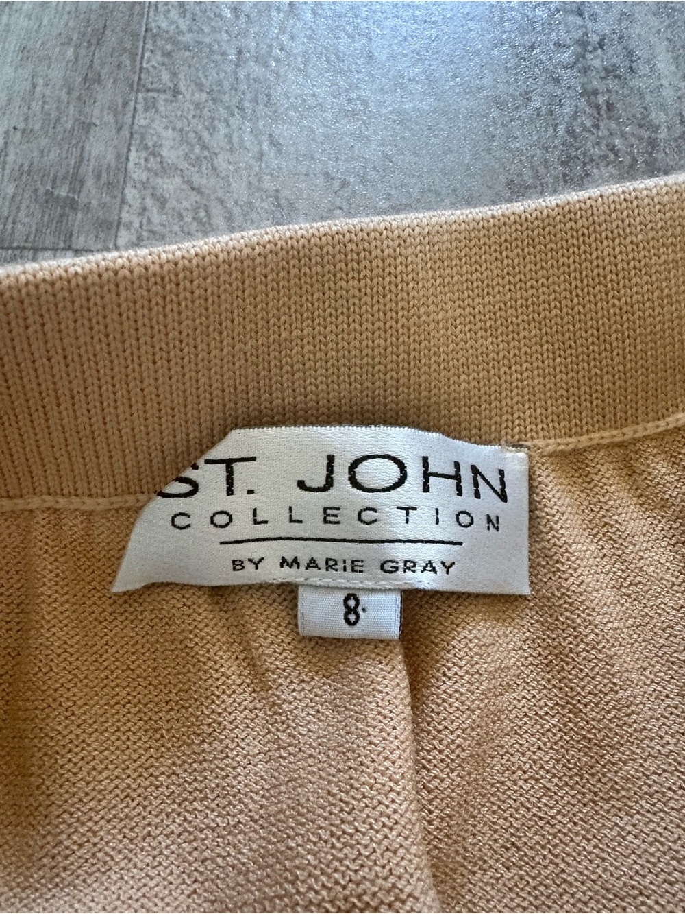 St. John Collection by Marie Gray Tan Skirt Set 8 - Picture 3 of 6